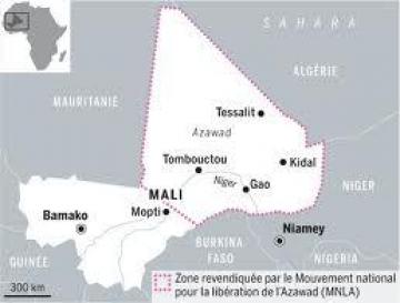 Territoire revendiqué par le MNLA. Territoire revendiqué par le MNLA.