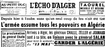  RSS - Mémoire 25 avril 1961 : retour sur l’échec du dernier coup d’État français vu par "La MATIN.dz" journal algérien en ligne Echo_345284881