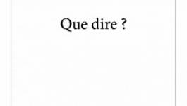 "Que dire ?" : le drame d’un poète narrateur