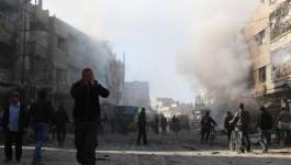 Des explosions sur la base militaire de Mazzé, près de Damas (Syrie)