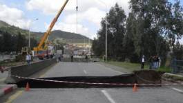 Effondrement d'un pont : la route nationale Tizi Ouzou - Alger coupée