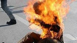 Tiaret : Un vendeur ambulant tente de s’immoler par le feu