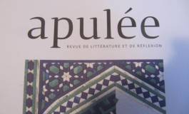 "Apulée", une nouvelle revue littéraire de réflexion de haute facture