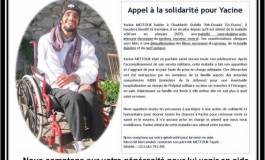 Appel à la solidarité pour Yacine Mettouk