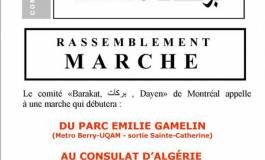 Marche du Mouvement Barakat à Montréal samedi