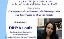 Les conséquences du Printemps noir en débat à Akbou