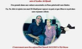 Condoléances à Azzedine Aït Djoudi