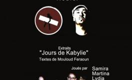 "Akka i d nekkini", monologue tiré de "Jours de Kabylie" à l'ACB