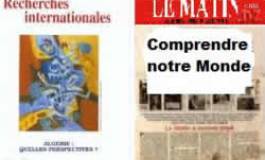 « Pour comprendre le monde » : un partenariat LE MATIN- revue Recherches internationales