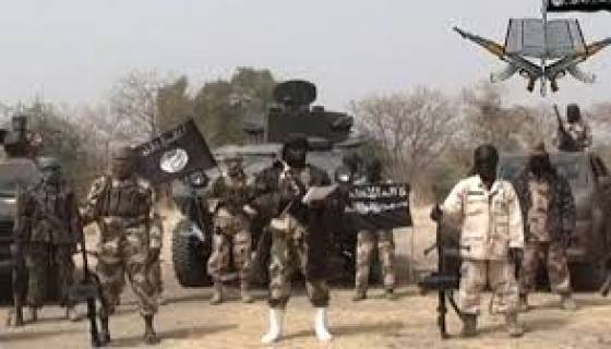 Le drapeau noir des islamistes de Boko Haram visible depuis le Niger