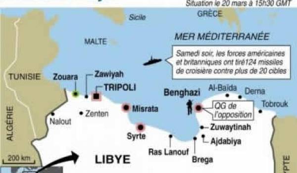 Libye: la coalition se prépare à attaquer la logistique de l'armée de Kadhafi, un bâtiment administratif détruit