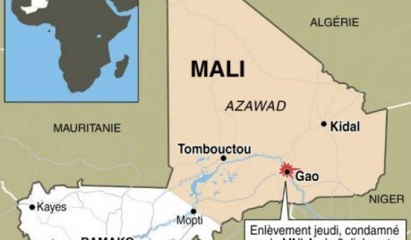 La carte du Mali.