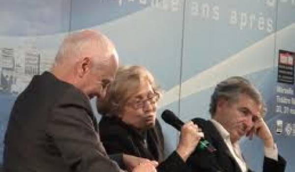 Nicolas Domanech, Zohra Drif et Bernard Henry Levy.