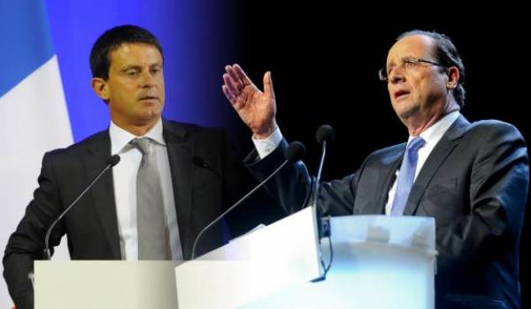 Hollande et Valls à la manoeuvre. Photos François Navarro.