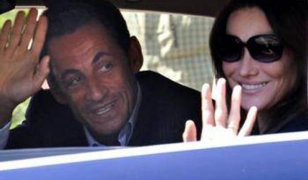 Sarkozy et son épouse au Maroc.