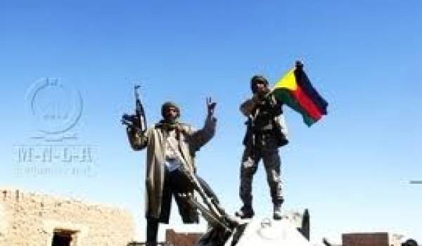 Des combattants du Mouvement de libération de l'Azawad.