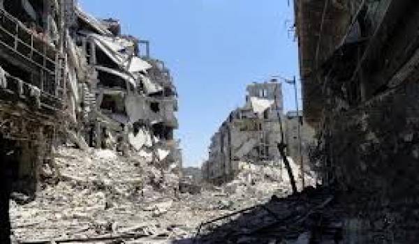 Alep devenue un tas de décombres sous les bombardements du régime.