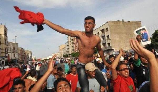 Une manifestation de militants du Mouvement du 20 février au Maroc.