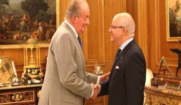 Mourad Medelci avec le Roi Juan Carlos