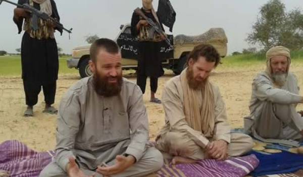  La télévision Al-Jazira a montré une image des otages occidentaux retenus par les islamistes dans le nord du Mali. Image: AFP