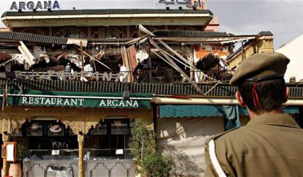 L'attentat suicide contre le café-restaurant d'Argana à Marrakech en avril 2011