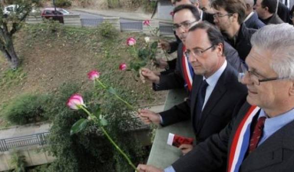 François Hollande, lors de la commémoration de la répression du 17 octobre 1961 à Paris, en 2011.