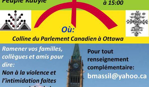 Rassemblement dimanche à Ottawa pour dénoncer la répression en Kabylie