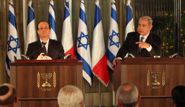 François hollande et Benyamin Netanyahou.