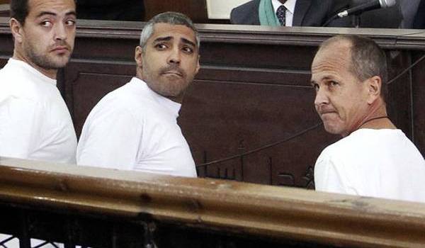 Baher Mohamed, Mohamed Fahmy et Peter Greste