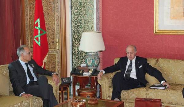  Salaheddine Mezouar, le MAE marocain avec Laurent Fabius, MAE français.