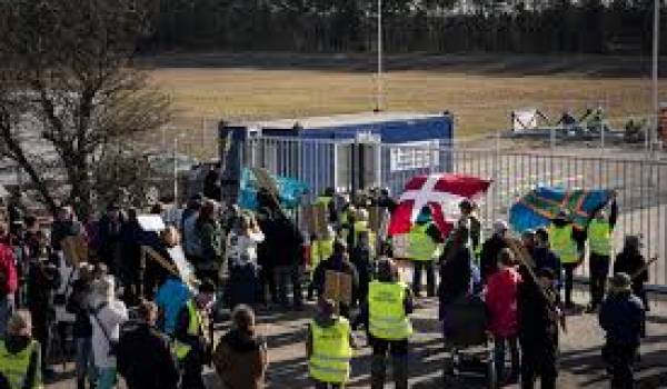 Des opposants au gaz de schiste au Danemark.