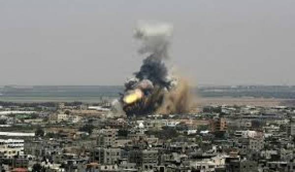 Gaza sous les bombes israéliennes.