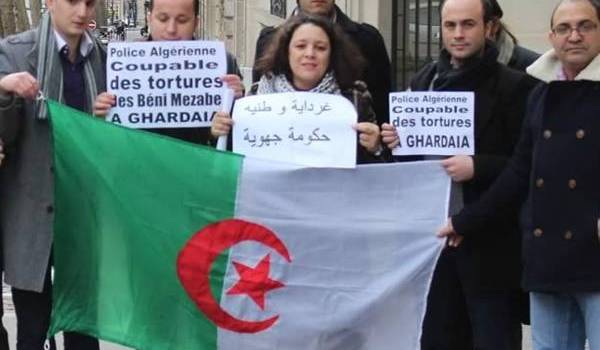 Des Algériens manifestent leur soutien à Ghardaia à  Paris