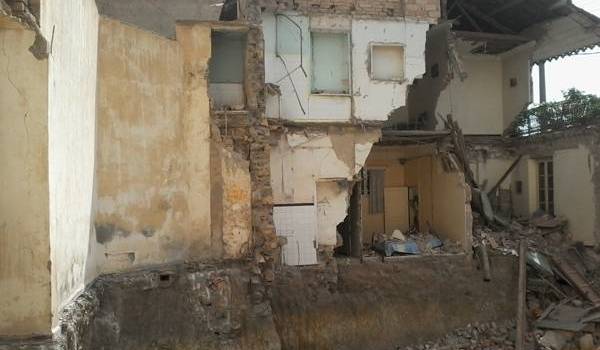 La maison effondrée à Batna