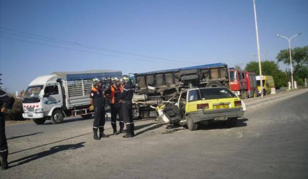 Grave accident de circulation sue la route reliant Ain Djasser à Batna.