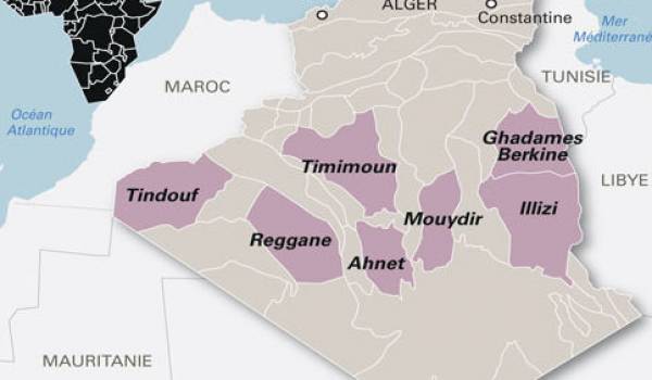 La carte des gisements de gaz de schiste.