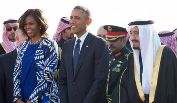 Barack Obama avec son épouse en Arabie saoudite.