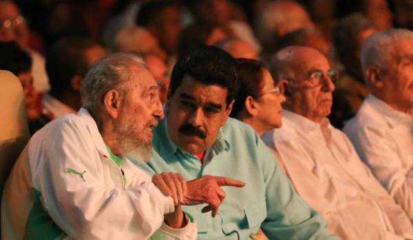 Fidel Castro avec Nicolas Maduro, président du Venezuela.