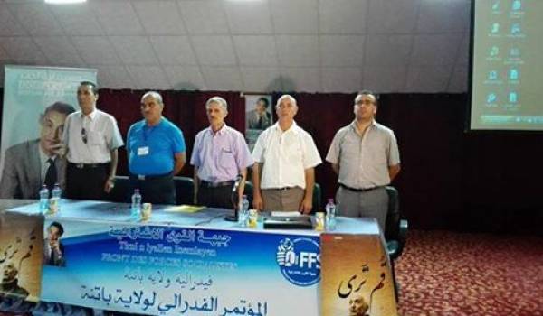 Des membres dirigeants du FFS lors de l'élection du 1er secrétaire de la wilaya de Batna