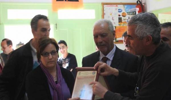 Cherif Guadouar, maire de la ville de Tazoult,au cours d'une cérémonie.