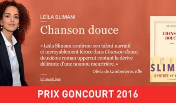 Le prix Goncourt décerné à Leïla Slimani pour "Chanson douce"