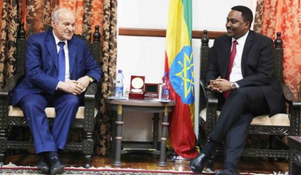 Issad Rebrab reçu par le ministre éthiopien des Affaires étrangères Workneh Gebeyehu.