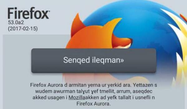 Firefox se met désormais totalement à la langue kabyle