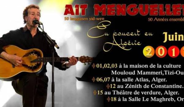 Lounis Aït Menguellet enchaînera les concerts en Algérie