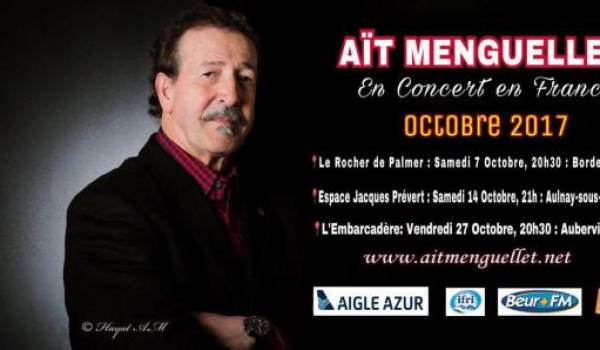 Lounis Aït Menguellet donnera trois concerts en octobre en France