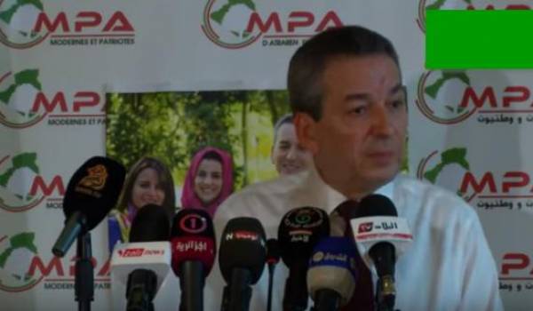 Amara Benyounes, président du MPA, hier à l'hôtel Mazafran (Alger)