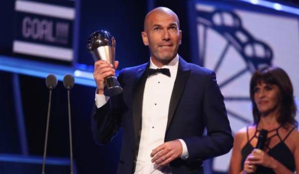 Zinedine Zidane sacré meilleur entraîneur de l'année