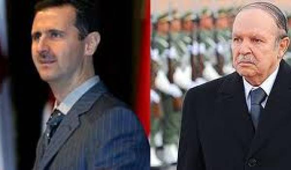 Les présidents Bachar Al Assad et Abdelaziz Bouteflika.