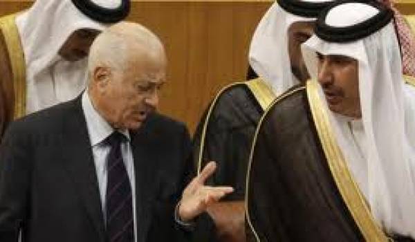 Nabil Al Araby et le premier ministre qatari.