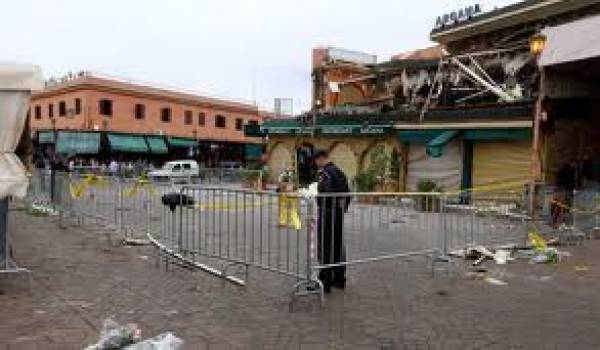 Le restaurant Argana victime d'un attentat à Marrakech.